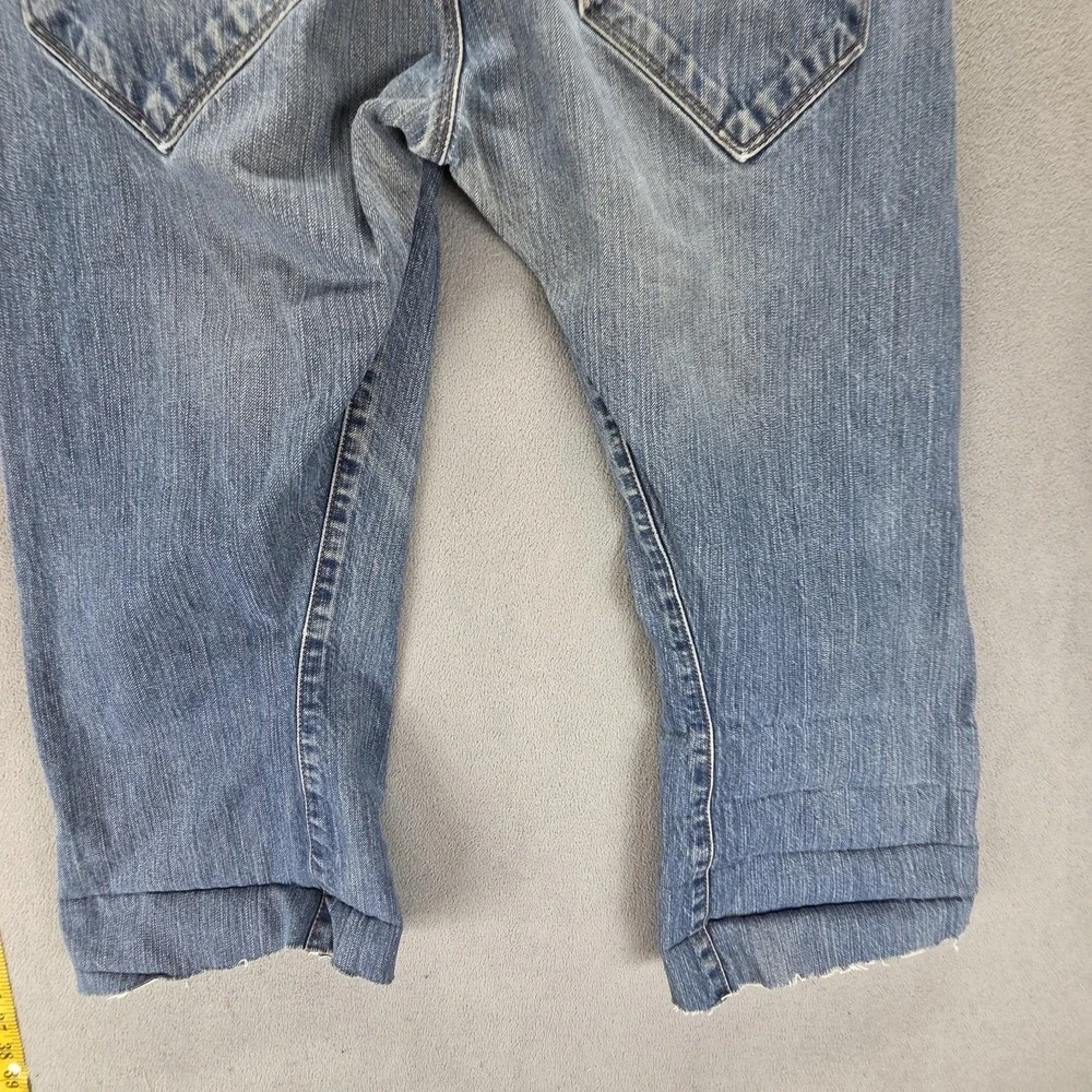 Vintage Levis Engineered Jeans Mens Blue Twisted Altered Raw Hem Fits 29x20